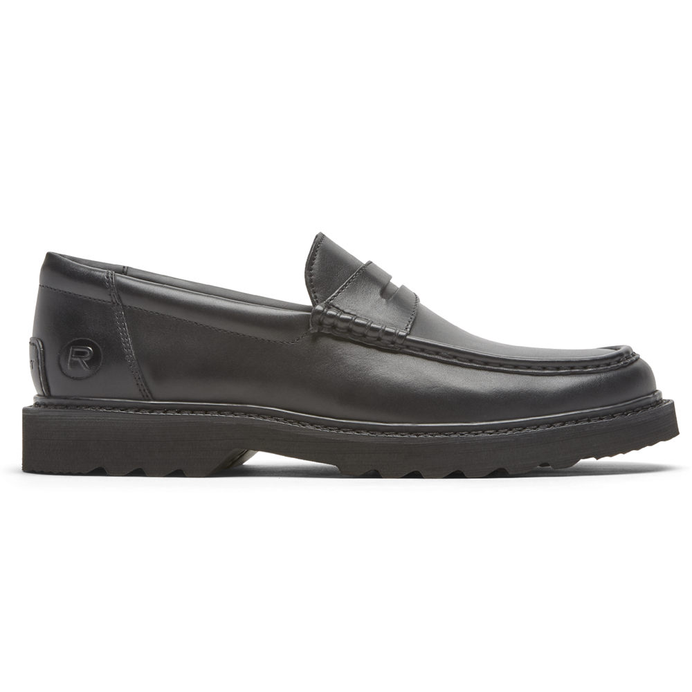 Sapato Vela Rockport Homem Pretas - Peirson Penny Keeper - 81034ZRJG